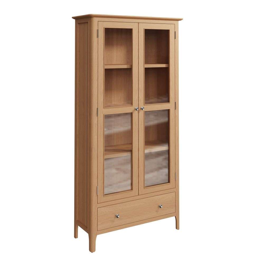 Bergen Oak Glass Display Cabinet