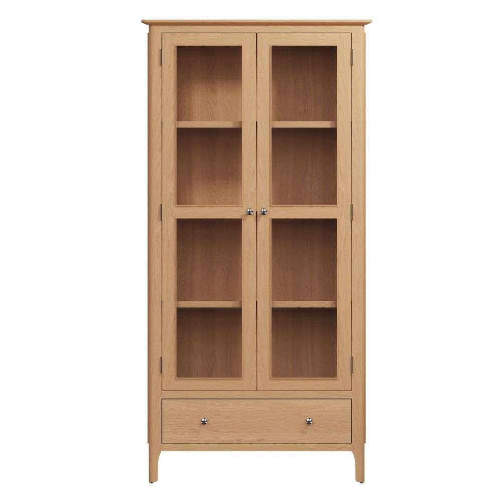 Bergen Oak Glass Display Cabinet