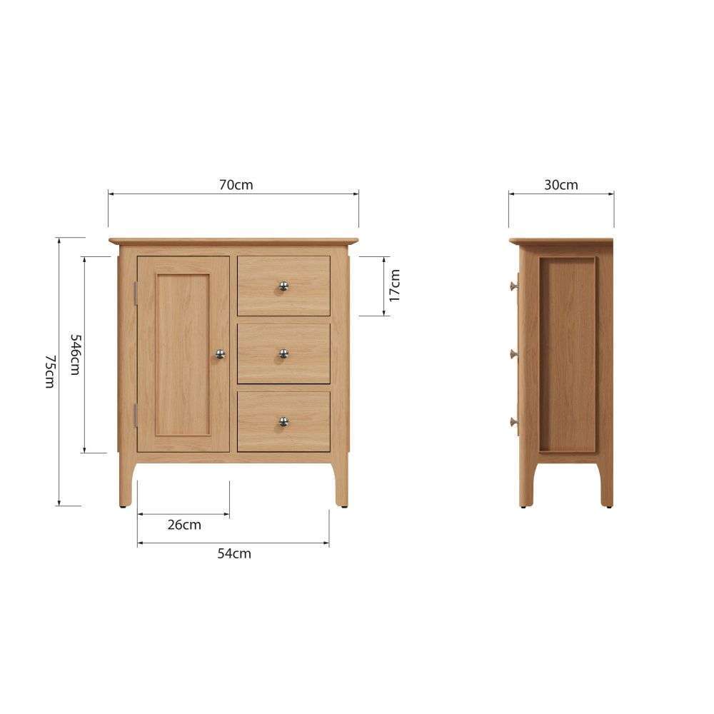 Bergen Oak Large Cupboard