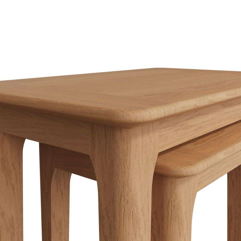 Bergen Oak Nest of 2 Tables