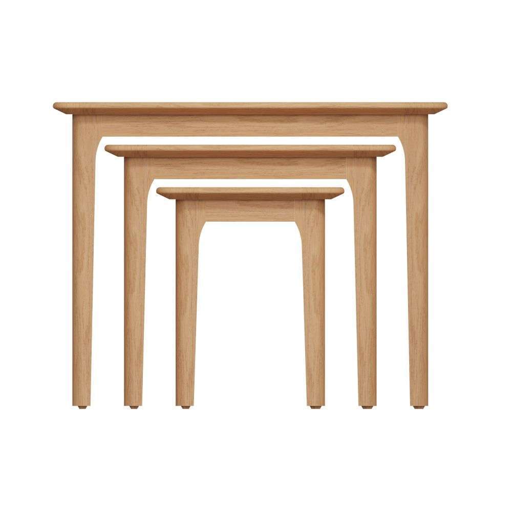 Bergen Oak Nest of 3 Tables