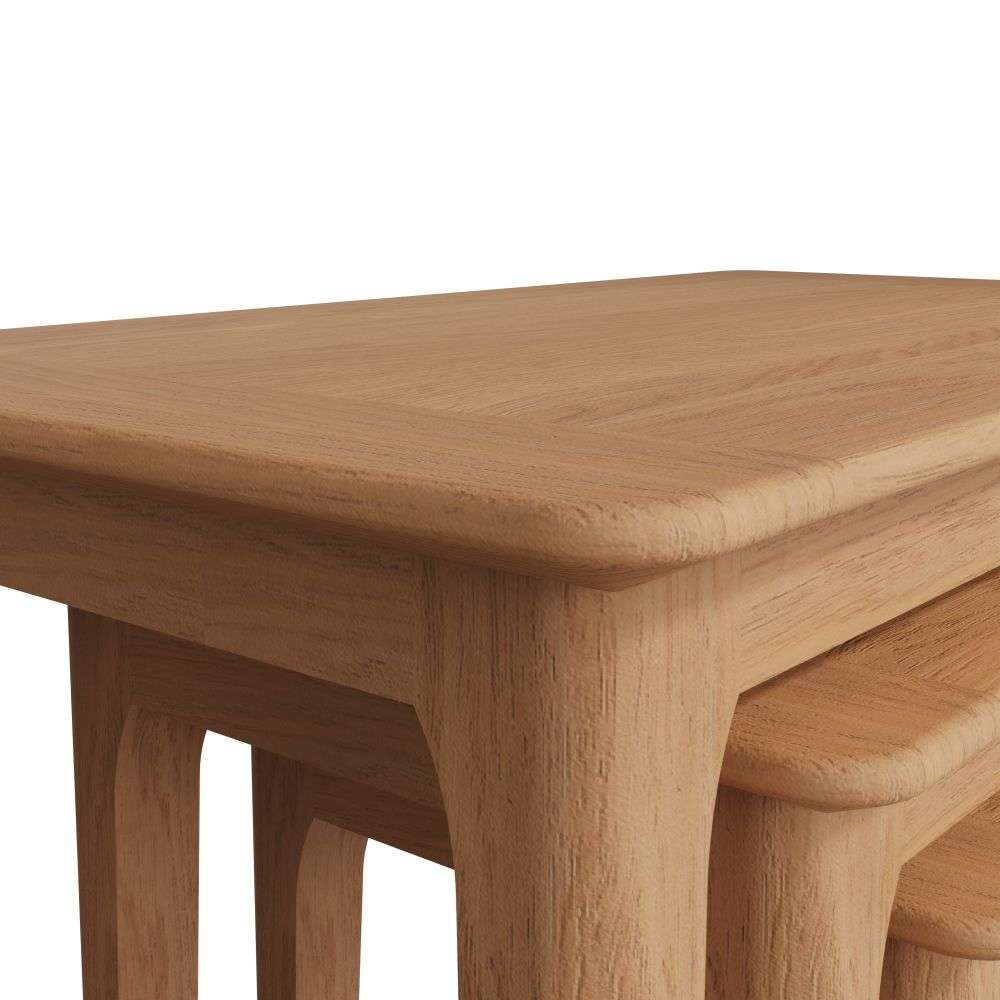 Bergen Oak Nest of 3 Tables
