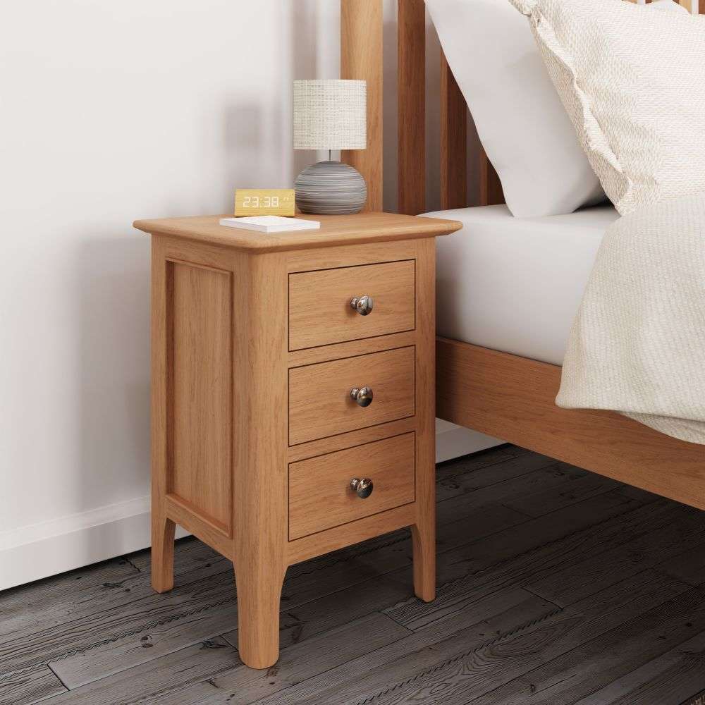 Bergen Oak Small Bedside Table
