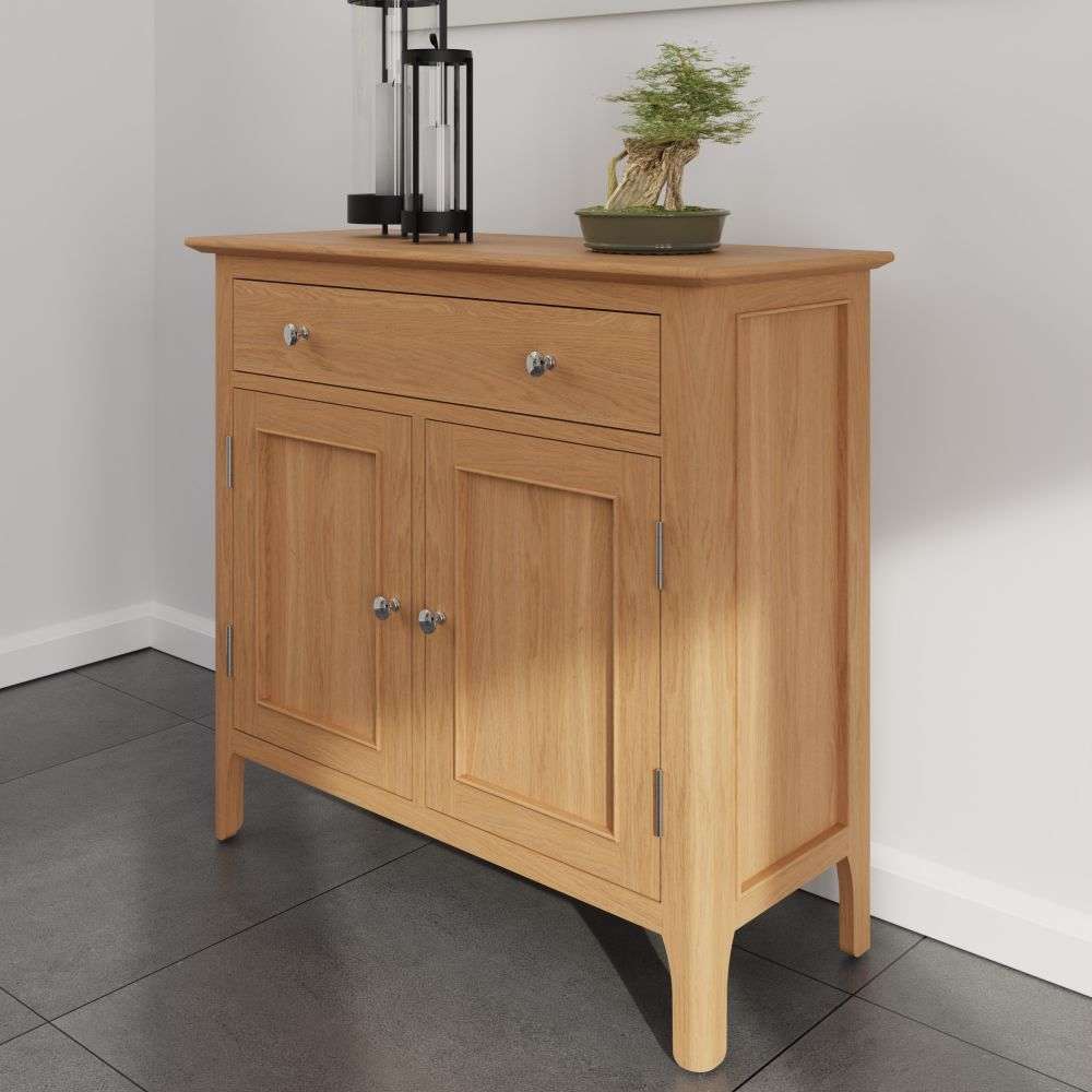 Bergen Oak Mini 2 Door Sideboard
