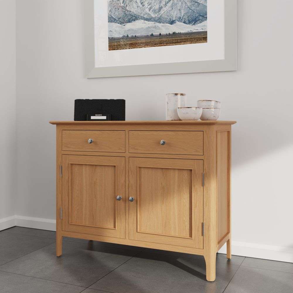 Bergen Oak Small 2 Door Sideboard