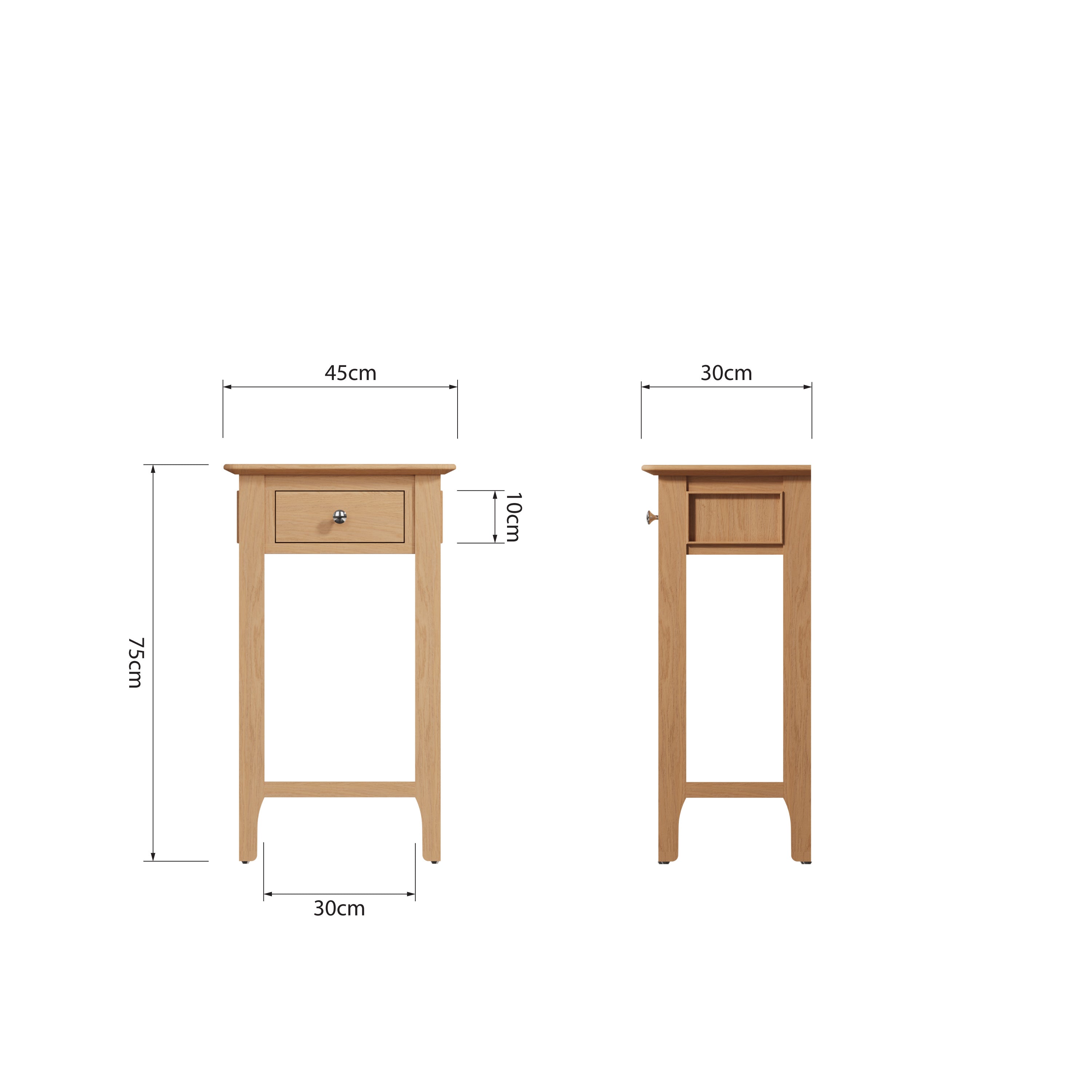 Bergen Oak Telephone Table