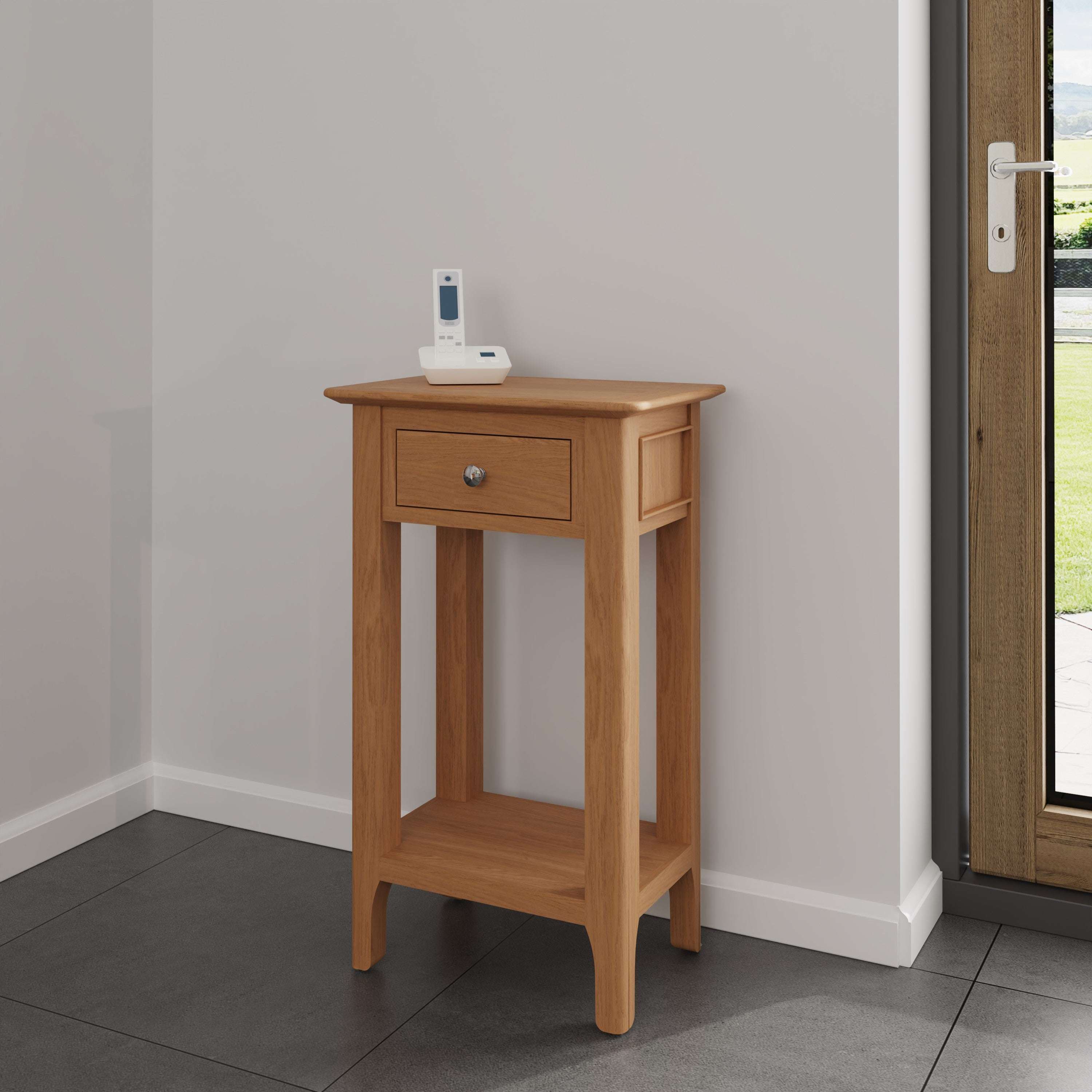 Bergen Oak Telephone Table