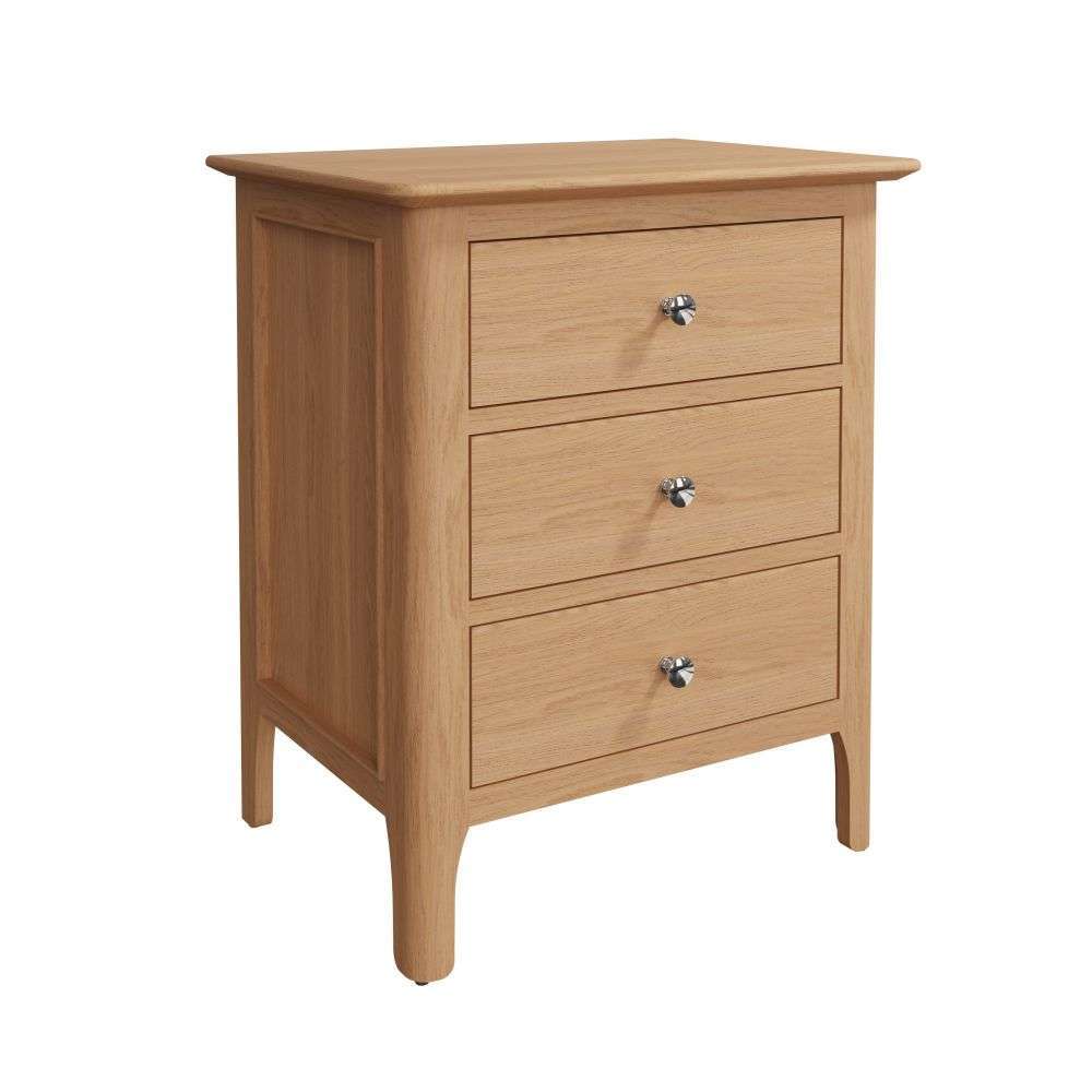 Bergen Oak Extra Large Bedside Table