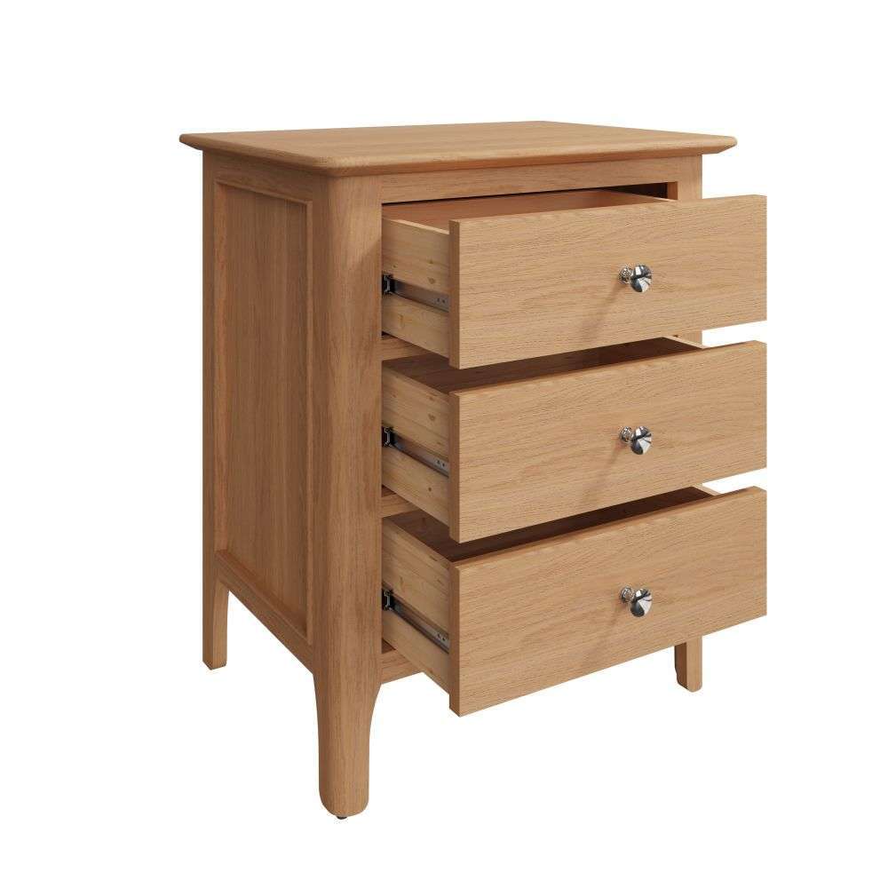 Bergen Oak Extra Large Bedside Table