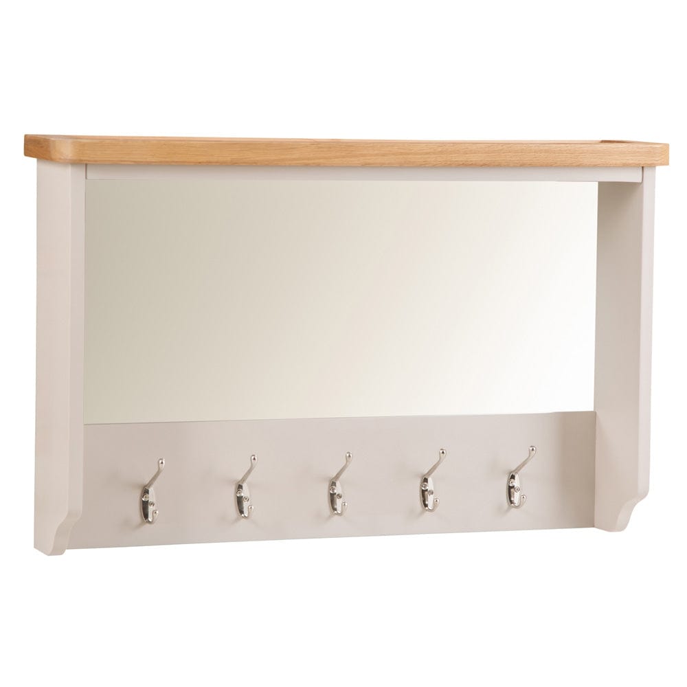 Rutland Painted Oak Mirrored Coat Rack