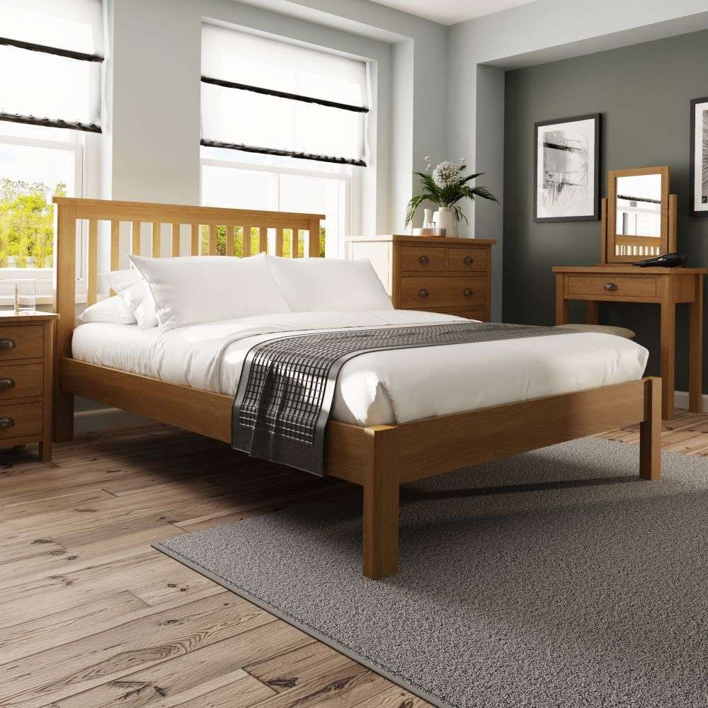 Rutland Oak Double Bed Frame