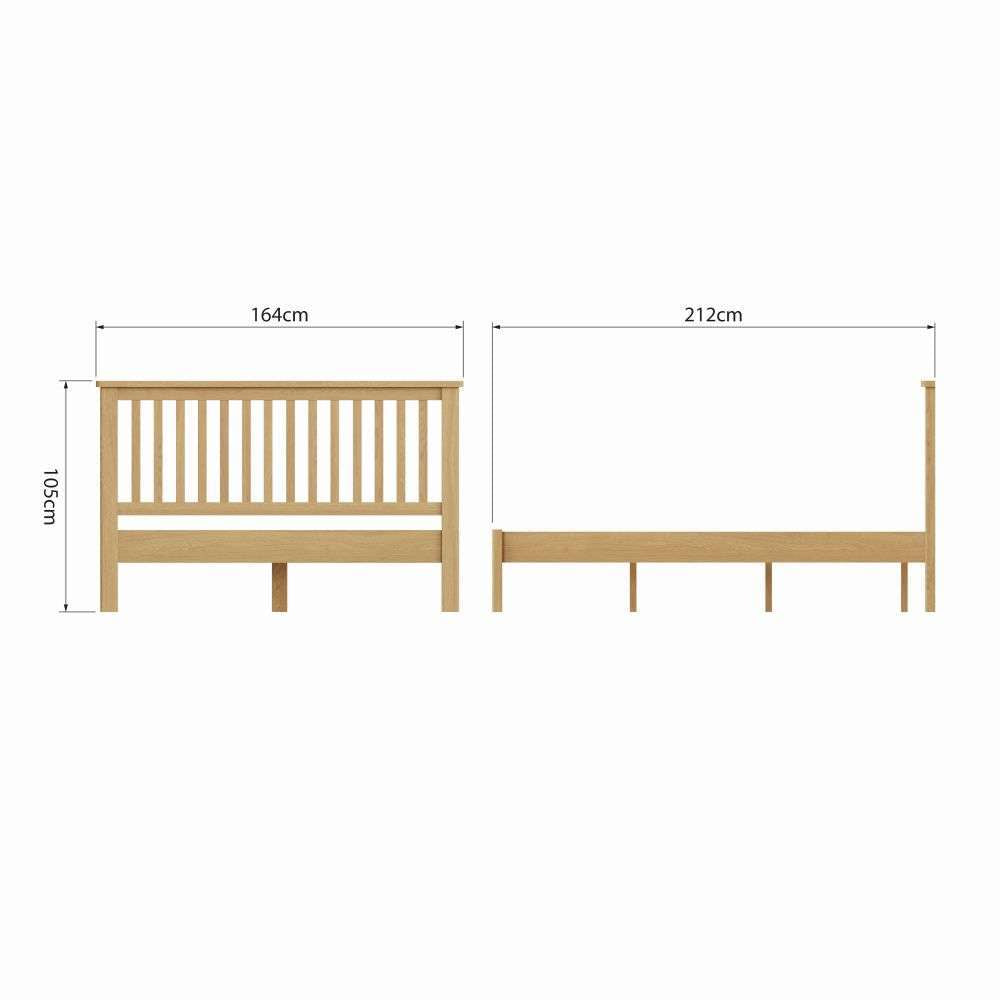 Rutland Oak King Size Bed Frame