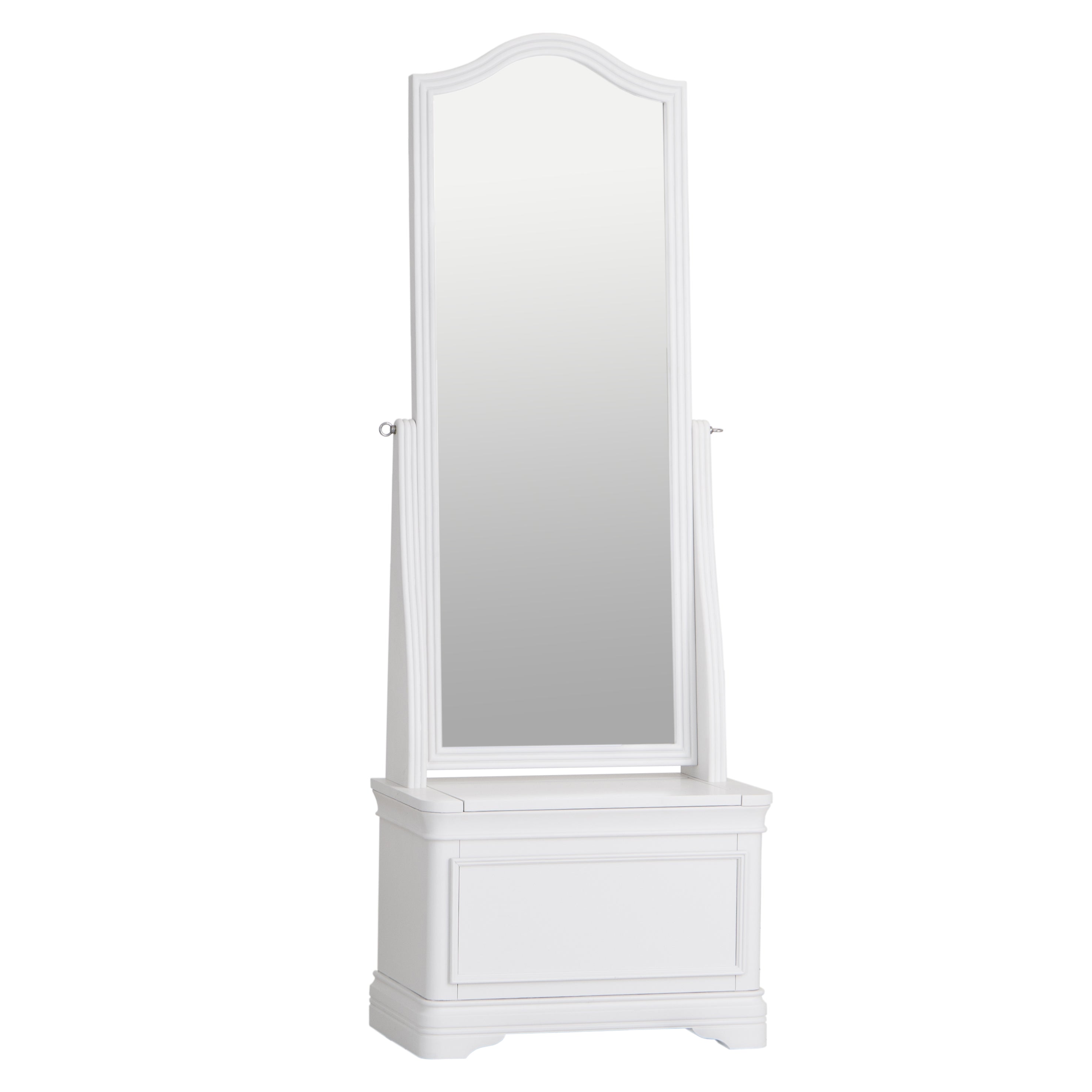Foxton White Painted Cheval Mirror