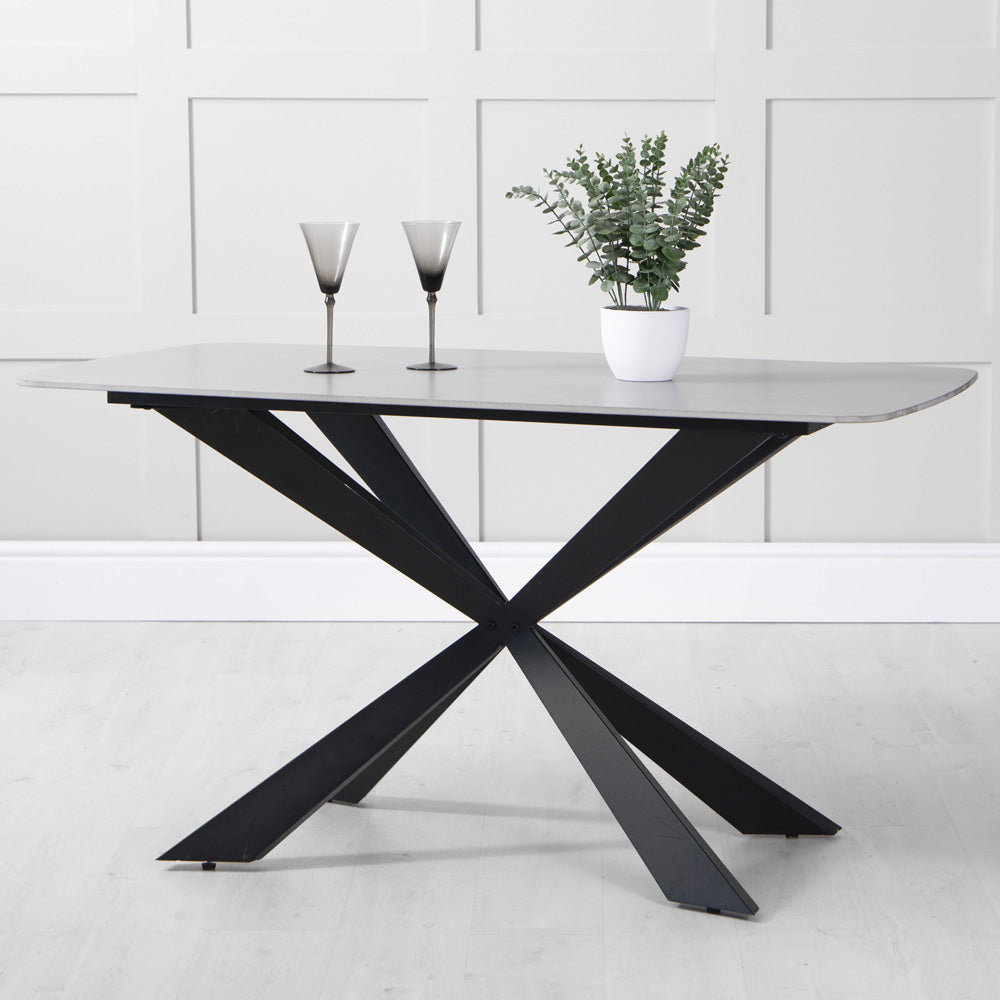 Stanwick Sintered Stone 1.4m Grey Dining Table