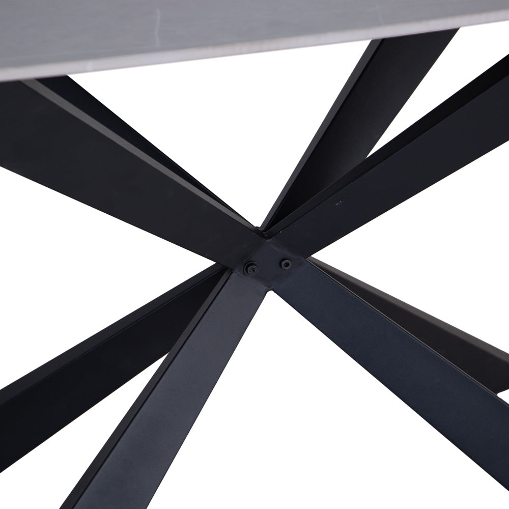 Stanwick Sintered Stone 1.4m Grey Dining Table