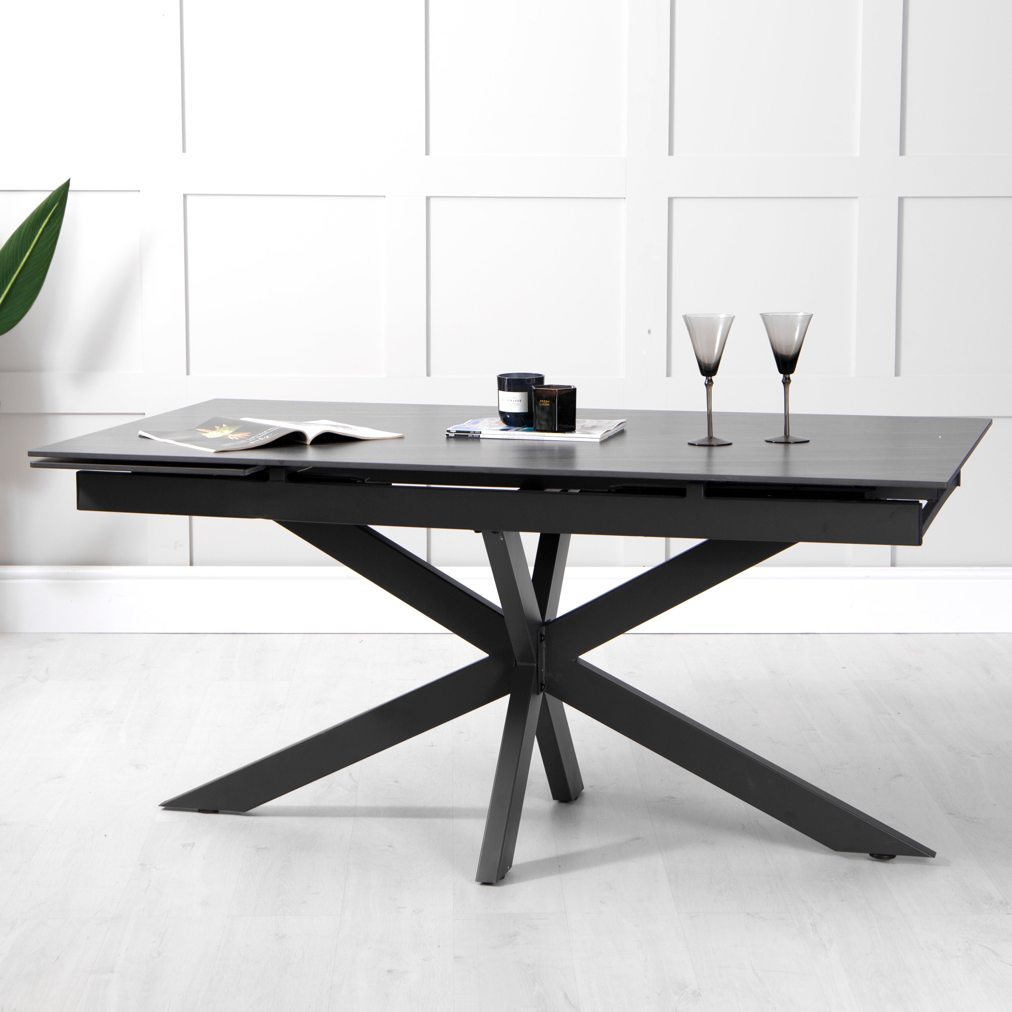 Selston Grey Sintered Stone 1.6m Extending Dining Table