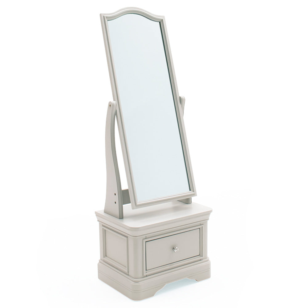 Harrington Taupe Painted Cheval Mirror