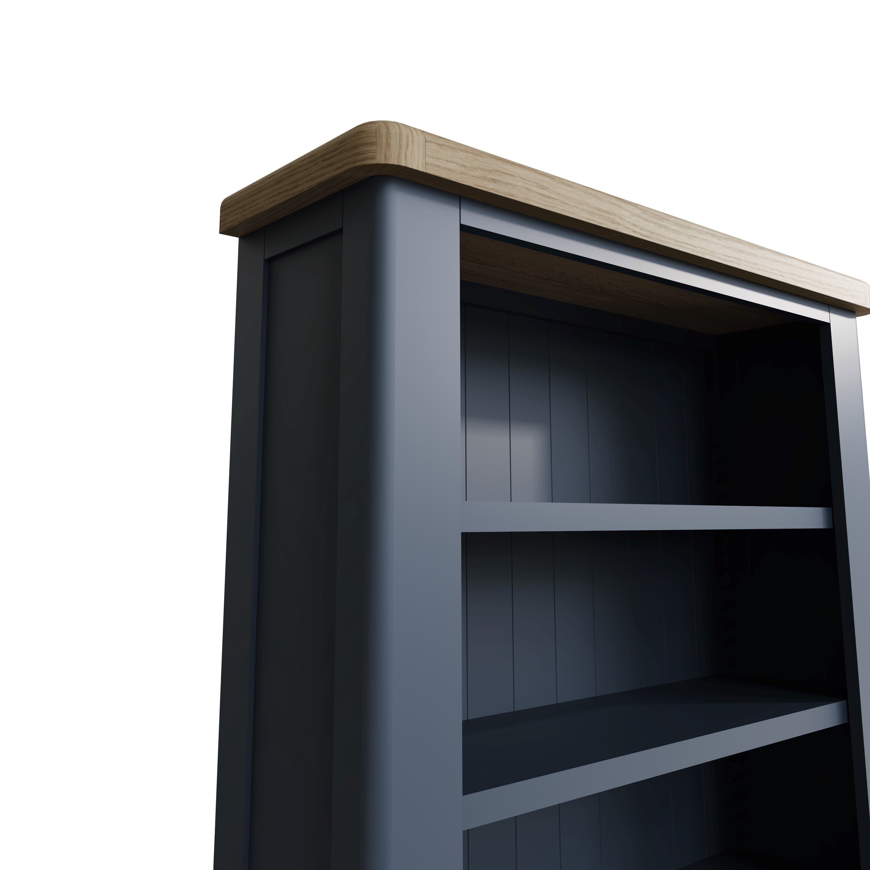 Wessex Smoked Oak Blue Painted Large Bookcase