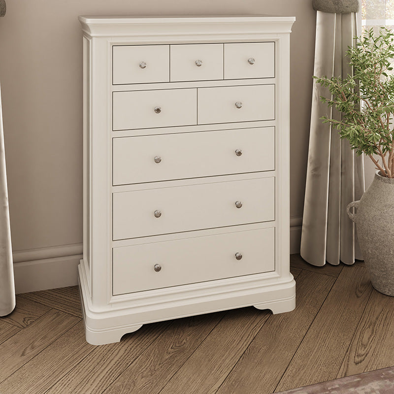 Harrington Bone Painted 8 Drawer Chest