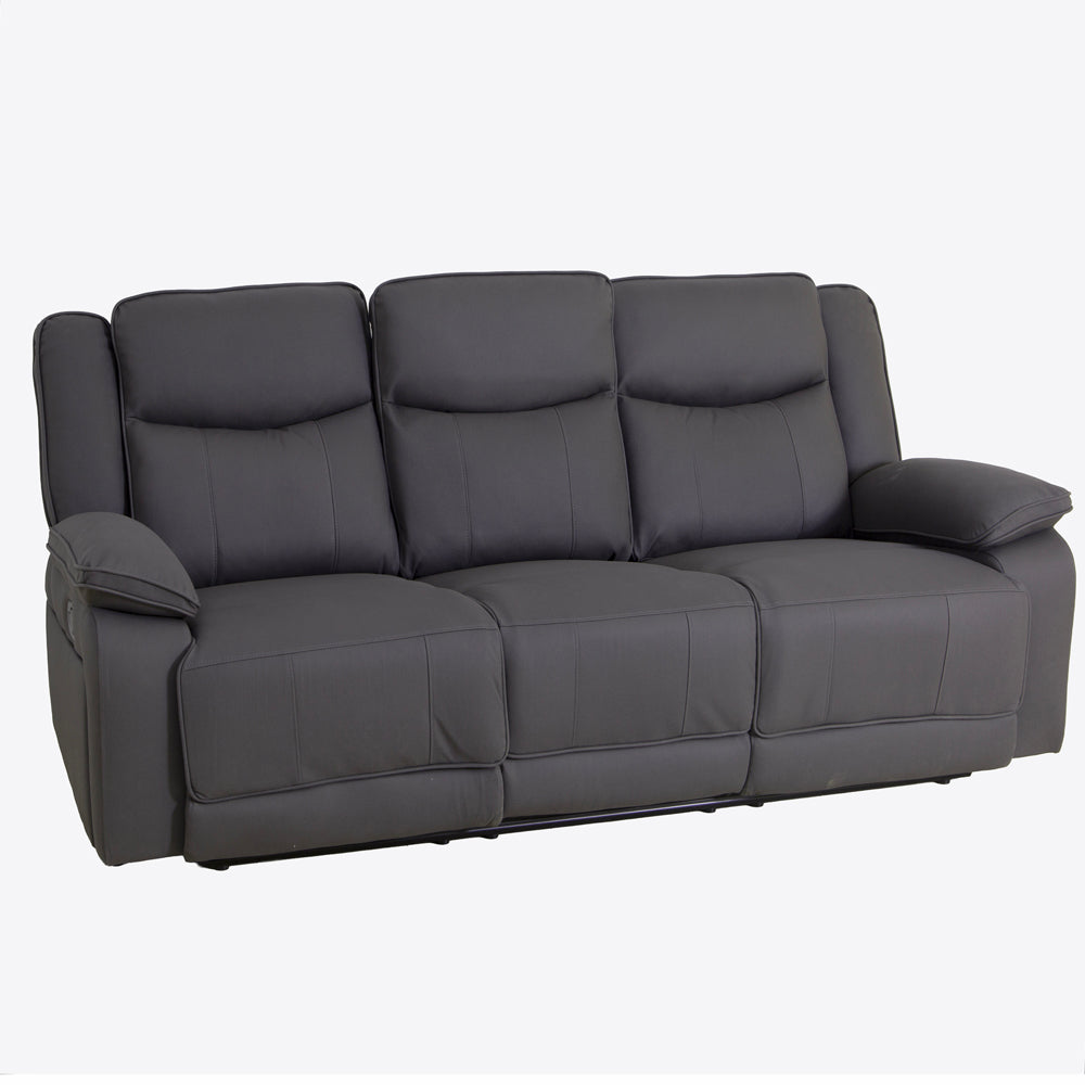 Milan Mocha Manual Recliner 3 Seater Sofa