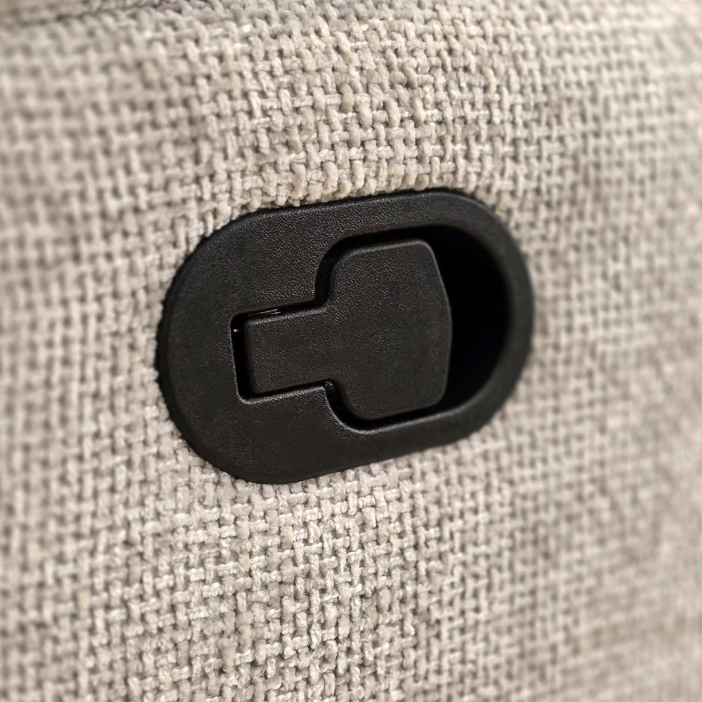 Rome Silver Manual Corner Sofa with Console