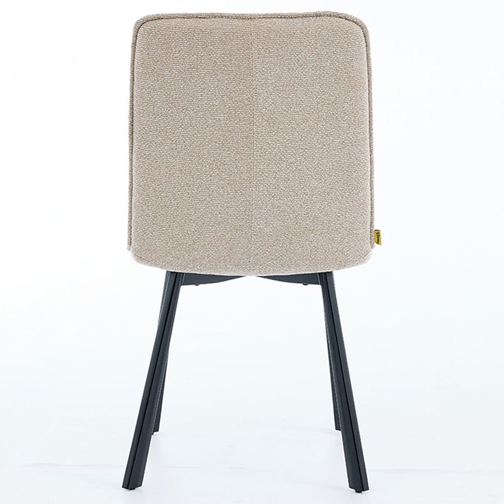 Biscuit Panel Stitch Chair with Metal Legs - The Furniture Warehouse