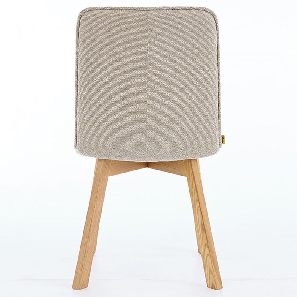 Biscuit Panel Stitch Chair with Wooden Legs - The Furniture Warehouse