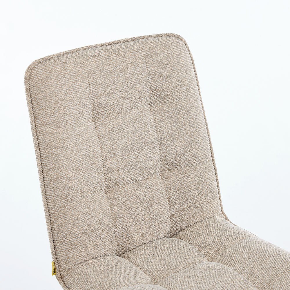 Biscuit Panel Stitch Chair with Wooden Legs - The Furniture Warehouse