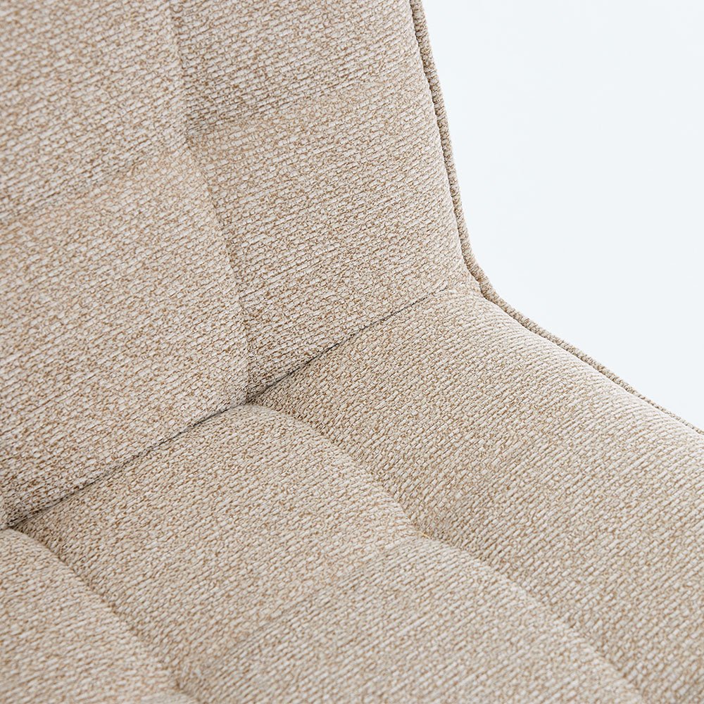 Biscuit Panel Stitch Chair with Wooden Legs - The Furniture Warehouse