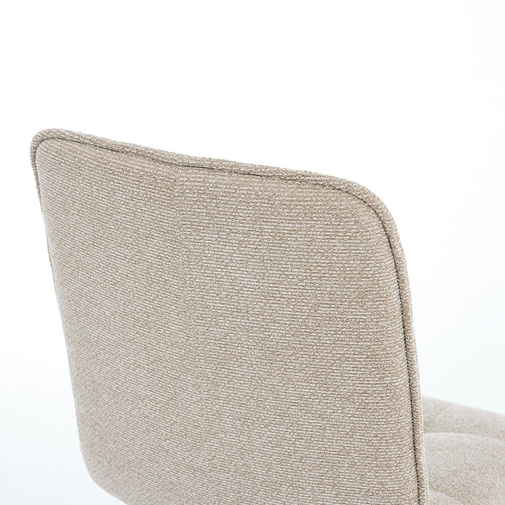 Biscuit Panel Stitch Chair with Wooden Legs - The Furniture Warehouse