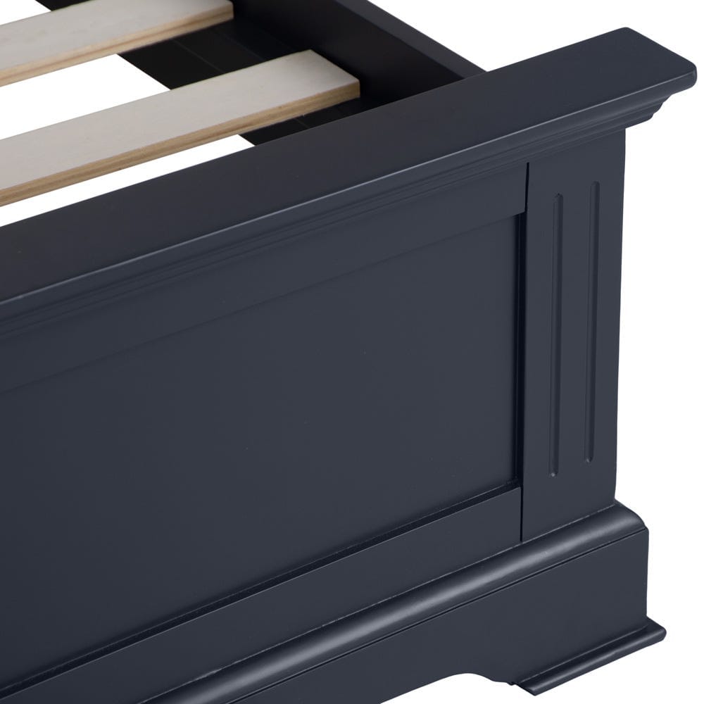 Banbury Midnight Grey Painted Double Bed Frame