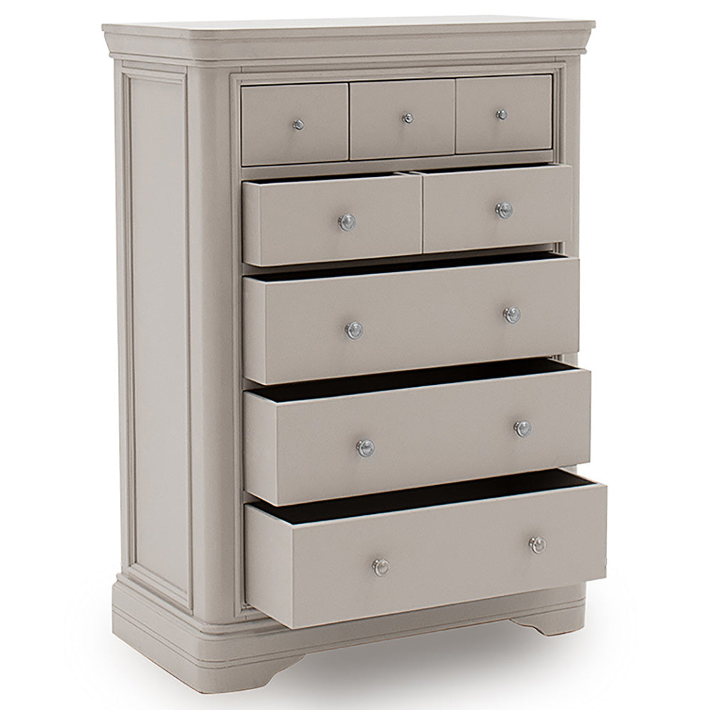 Harrington Taupe Painted 8 Drawer Chest