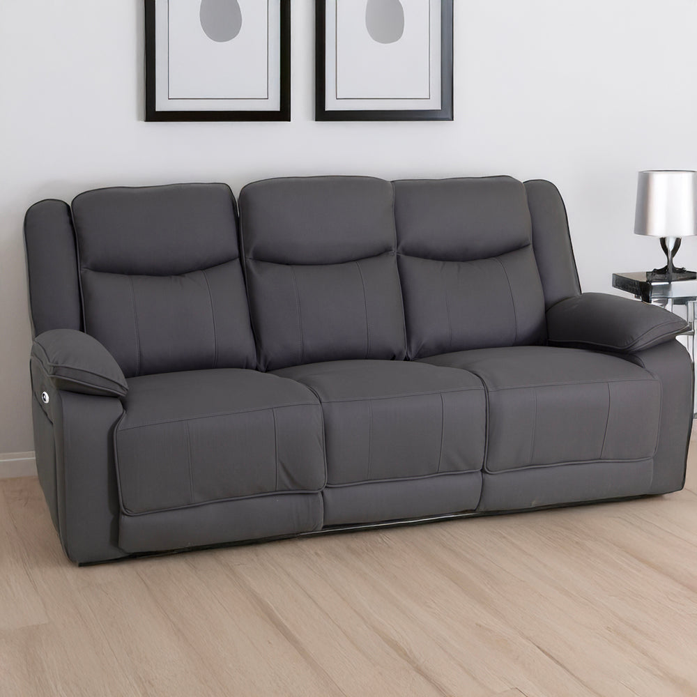 Milan Mocha Power Recliner 3 Seater Sofa