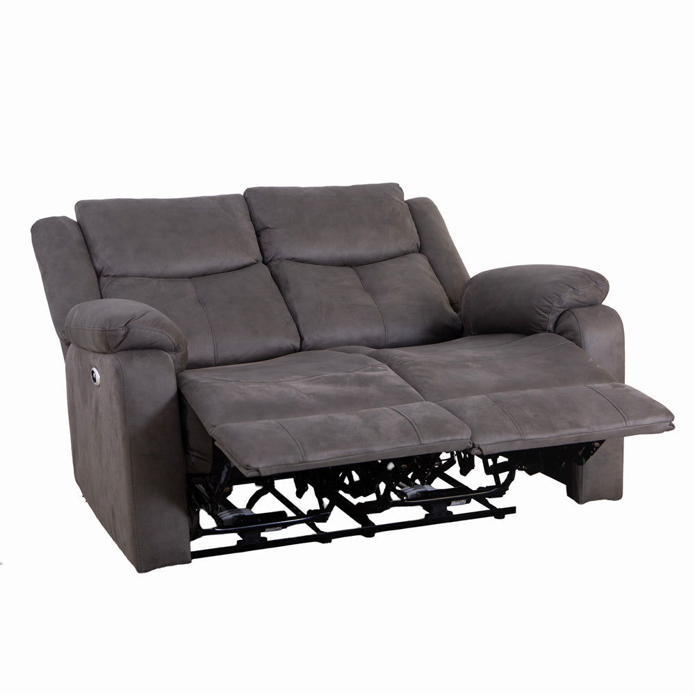 Rome Steel Power Recliner 2 Seater Sofa
