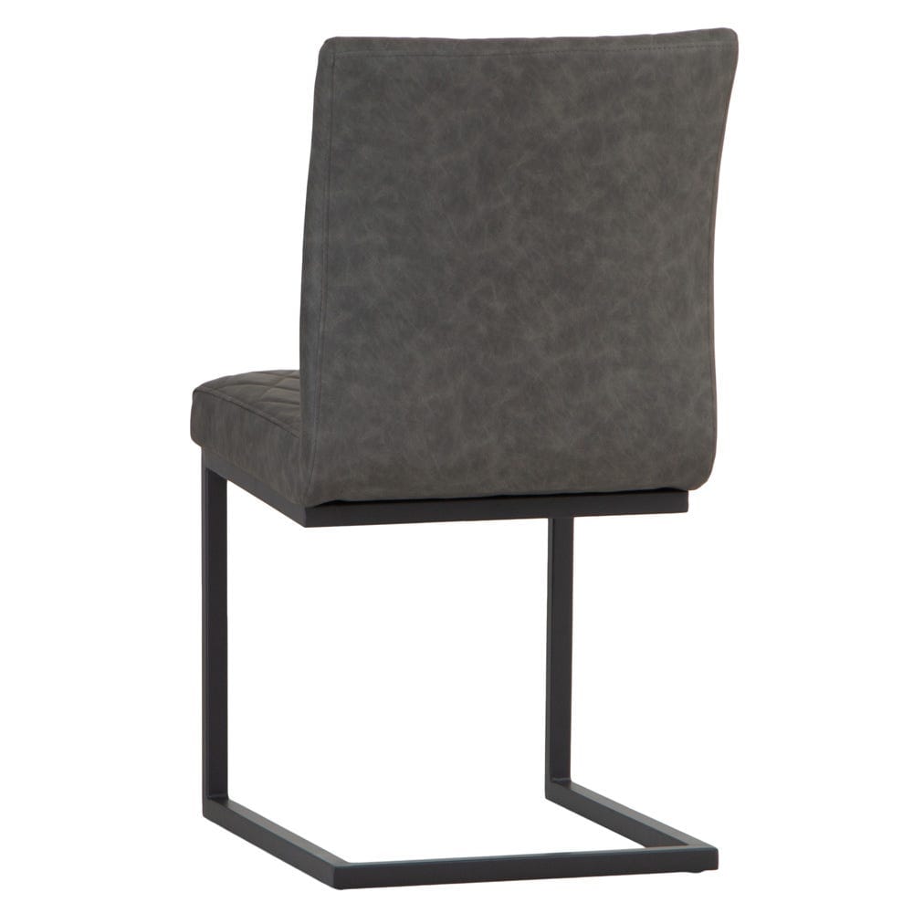 Industrial Grey Diamond Stitch Dining Chair
