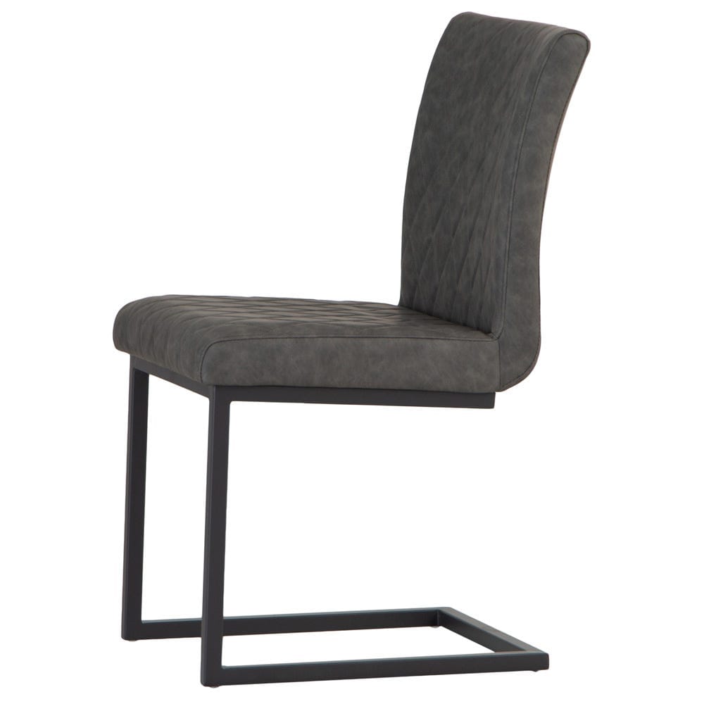 Industrial Grey Diamond Stitch Dining Chair