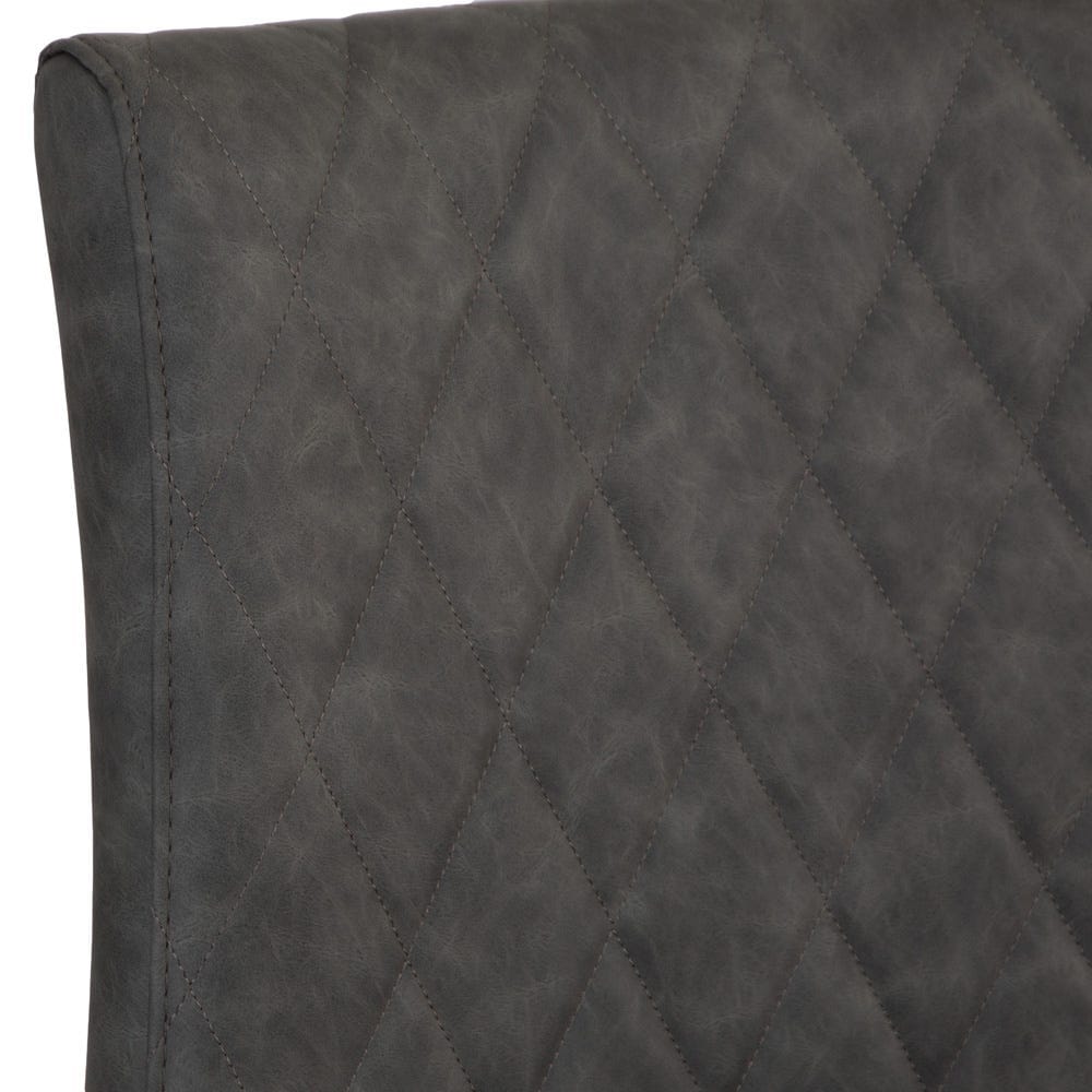 Industrial Grey Diamond Stitch Dining Chair
