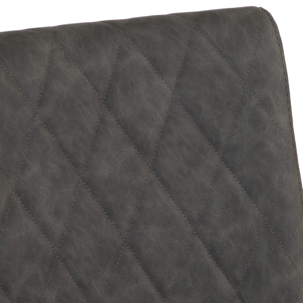 Industrial Grey Diamond Stitch Dining Chair