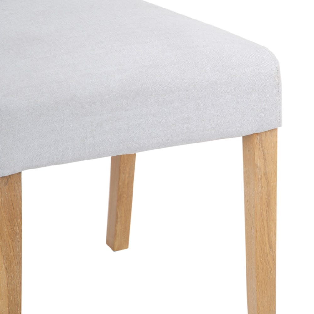 Torino Beige Scroll Button Back Dining Chair