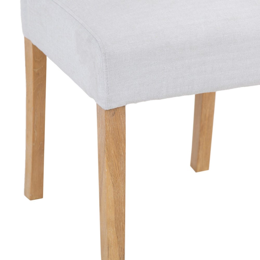 Torino Beige Scroll Button Back Dining Chair