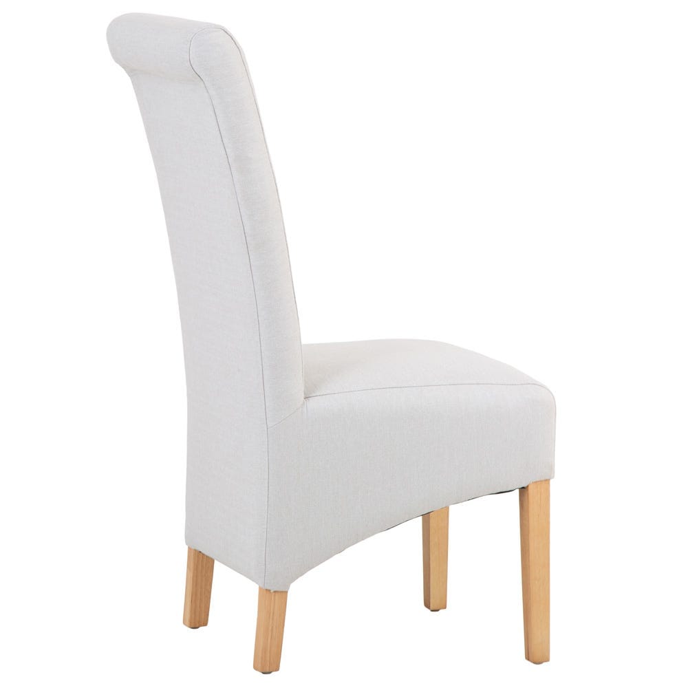Holcombe Beige Classic Scroll Back Dining Chair