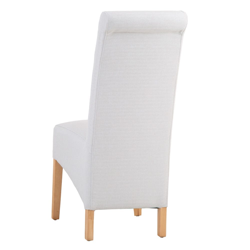 Holcombe Beige Classic Scroll Back Dining Chair