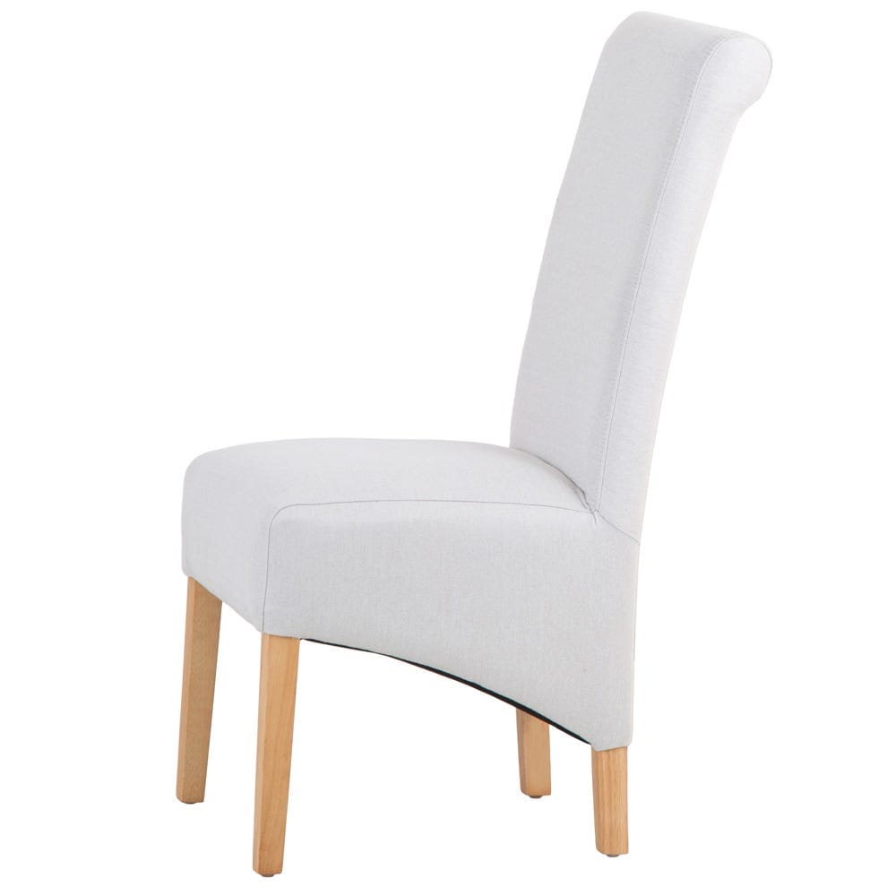 Holcombe Beige Classic Scroll Back Dining Chair