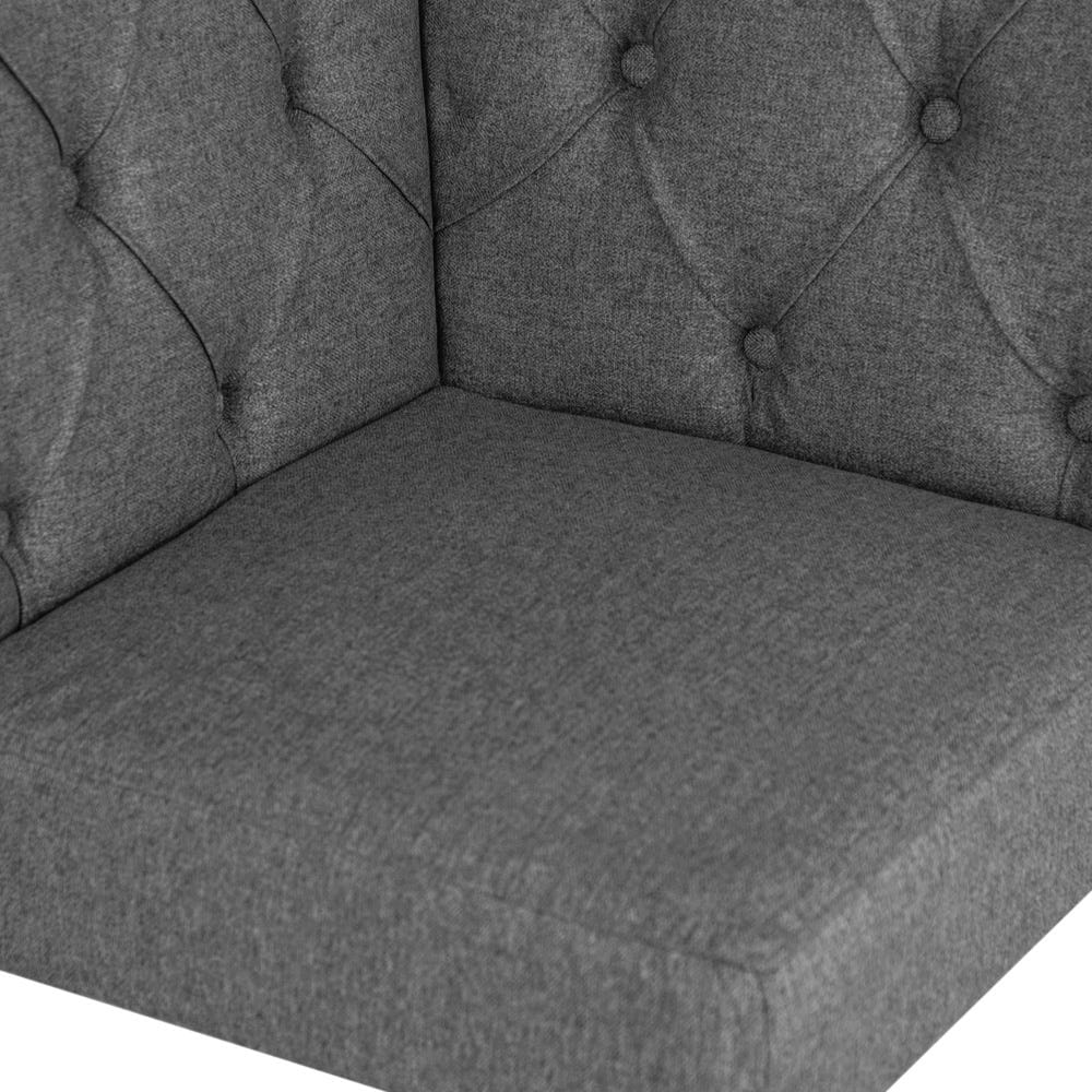 Torino Dark Grey Bedroom Corner Bench