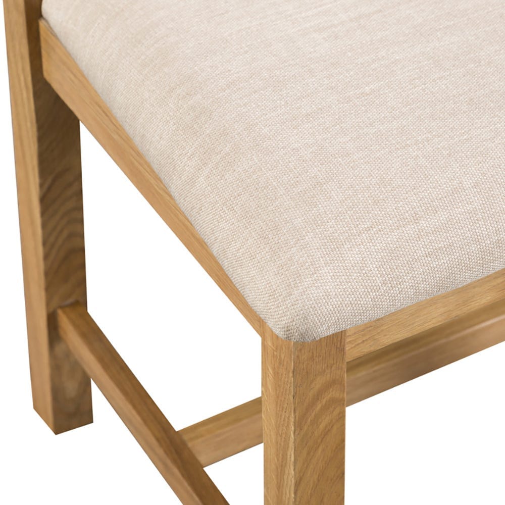 Winchester Oak Cross Back Chair With Fabric Seat