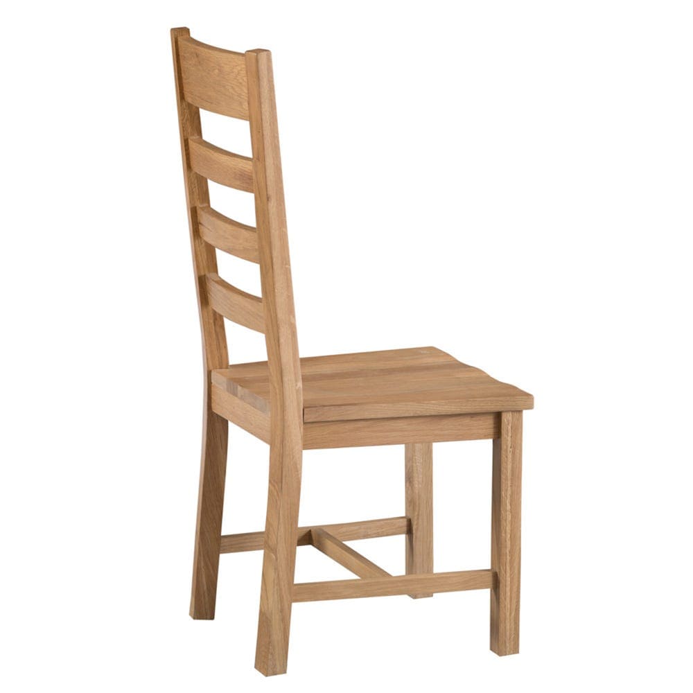 Winchester Oak Ladder Back Chair With Wooden Seat