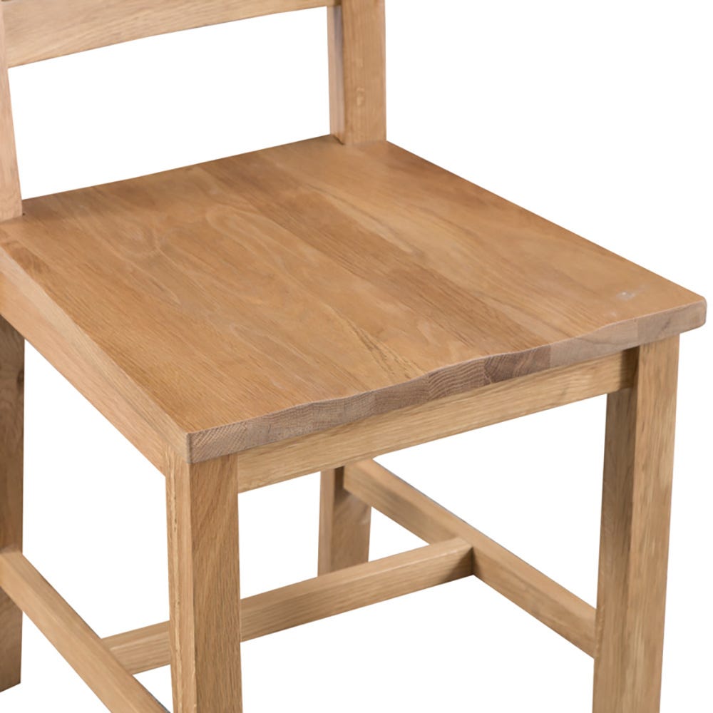 Winchester Oak Ladder Back Chair With Wooden Seat