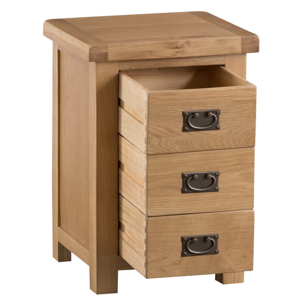 Winchester Oak Large 3 Drawer Bedside
