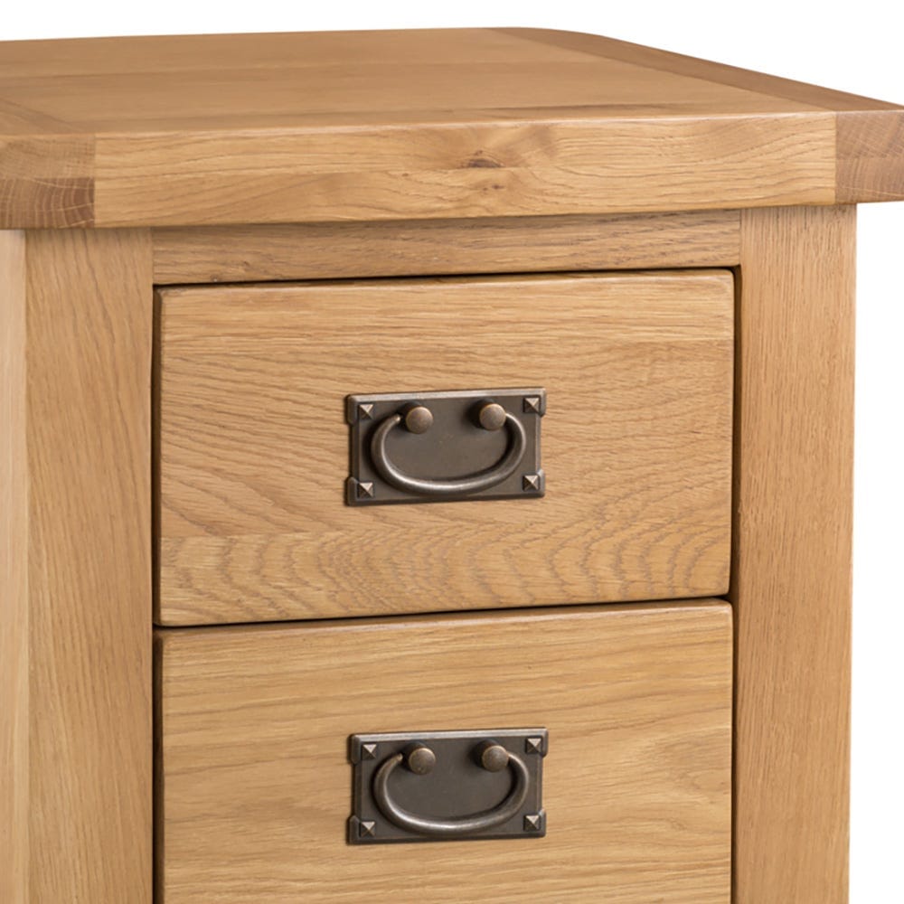 Winchester Oak Large 3 Drawer Bedside