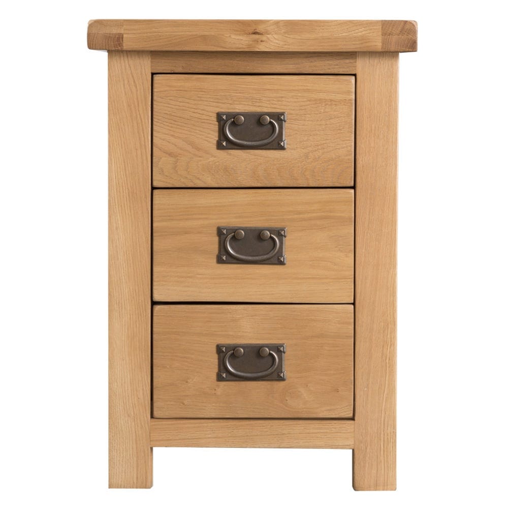Winchester Oak Large 3 Drawer Bedside